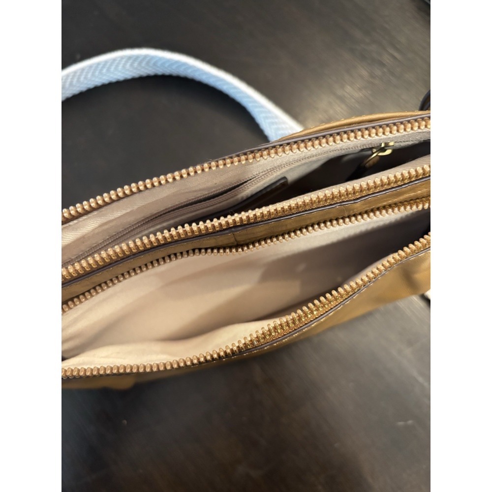 Lucky Brand Genuine Leather Crossbody Koda Bag W/ Canvas Adjustable Strap - Picture 7 of 11